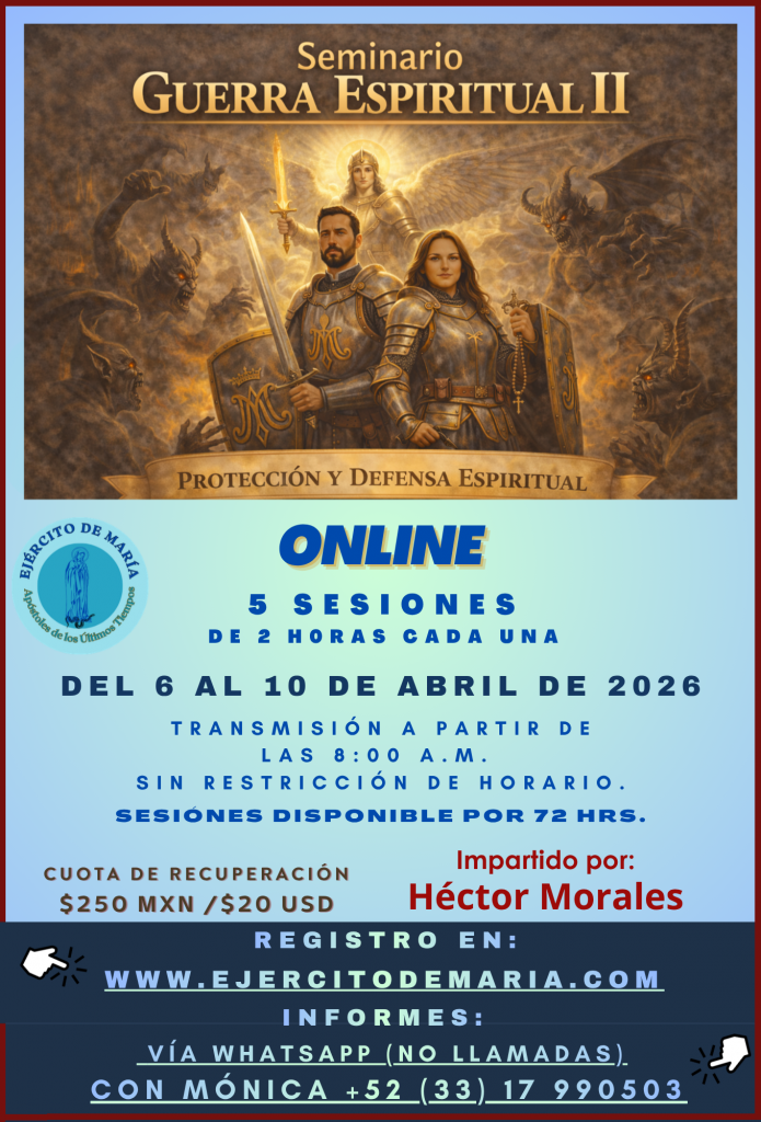 Poster Seminario de Guerra Espiritual 2 Abril 2026