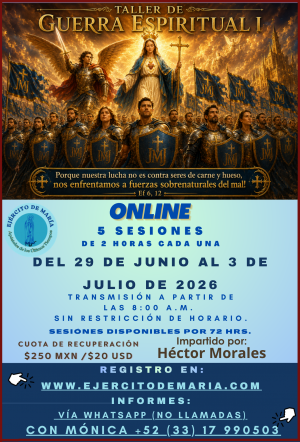 Seminario de Guerra Espiritual 1, del 29 de Junio al 3 de Julio de 2026.