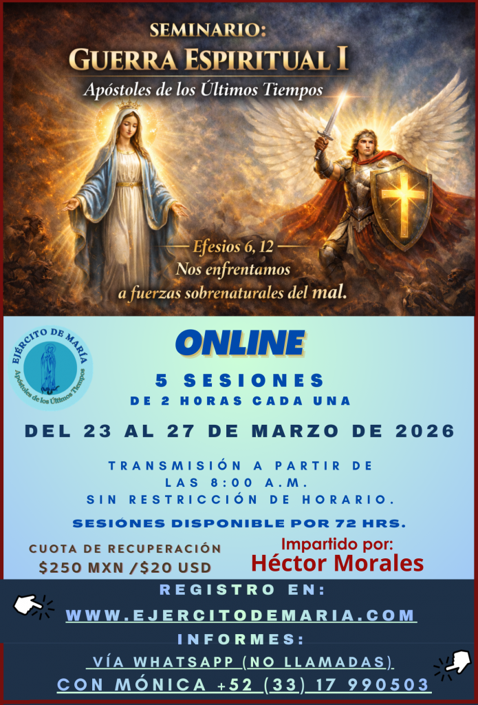 Poster Seminario de Guerra Espiritual 1 Marzo 2026