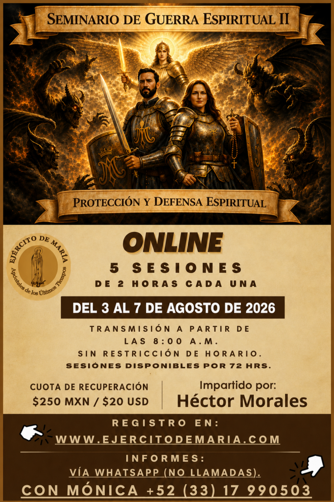 Poster Seminario Guerra Espiritual 2 agosto 2026